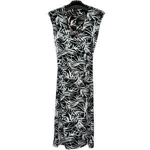 T-Bags Los Angeles Printed Sleeveless Wrap Dress Small